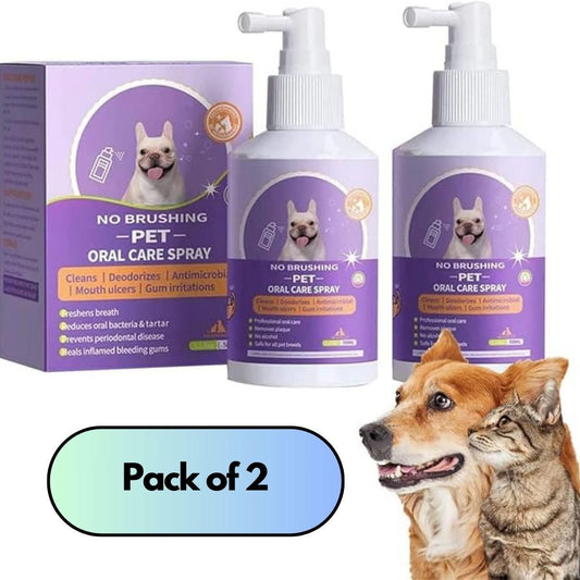 No Brushing Pet Oral Care Spray 100ml Pack of 2