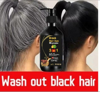 BLOSDREAM Black Hair Shampoo 3 in 1 (Pack of 2)